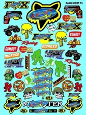 Clear Matte Finish Vinyl Sticker Sheet#53-R/C MODEL Decal fits 1/10-1/16 Scalefg