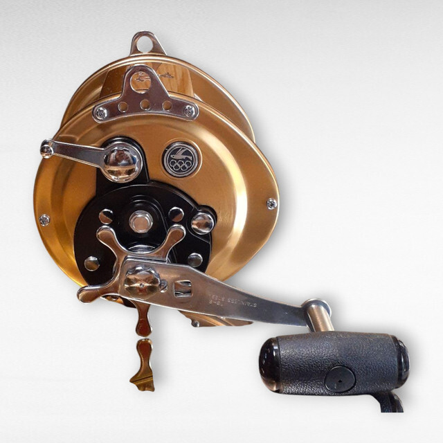 OLYMPIC Big Eye 5/0 ゴールドリール Olympic Big Eye 5/0 Vintage Fishing Reel - Super Rare, Used