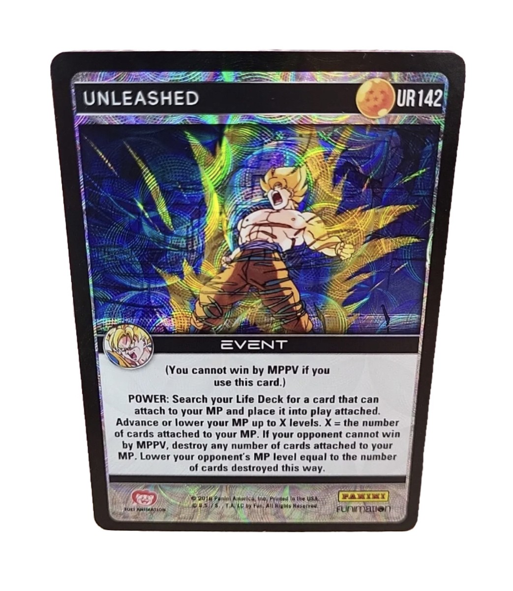Dragon Ball Z TCG Panini Vengeance UR142 Unleashed Foil Ultra Rare DBZ Card Dragon Ball Z TCG Panini Vengeance UR142 Unleashed Foil Ultra Rare DBZ Card