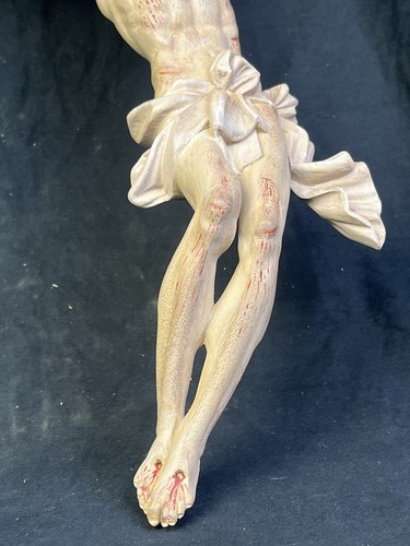 Corpo di Cristo da croce scultura legno 30x25 cm deposizione arte sacra design - Foto 9 di 22