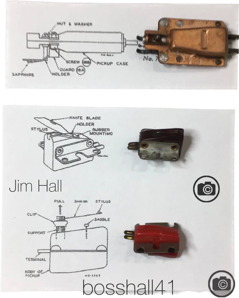 Cartucho fonográfico RCA 45 RPM 2 opciones de conexión todos los registradores de discos RP190 Foto 2 de 2