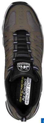 39 Skechers Mens Crossbar-Cedar Relaxed Fit Leather Hiking Shoe 11.5