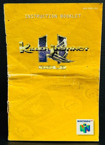 Killer Instinct Gold Nintendo 64 CARTRIDGE & MANUAL TESTED DAMAGED MANUAL - Picture 8 of 12