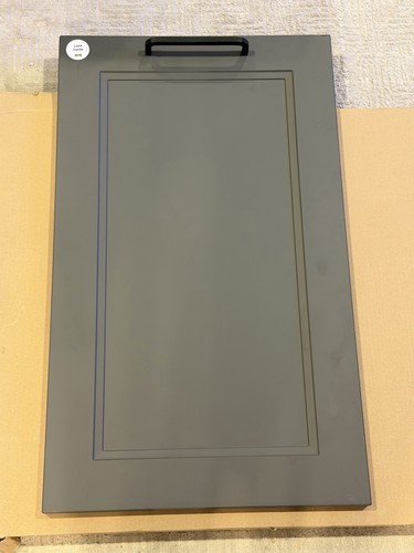 Used IKEA Axstad Matte Dark Gray 18x30 ” Sektion Cabinet Door With Black Handle