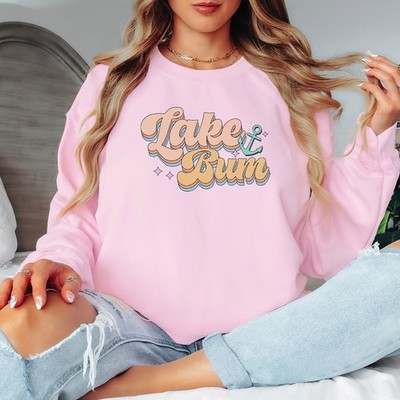 Lake Bum Damen Sweatshirt Retro Maritim Lake Life Damen Pullover
