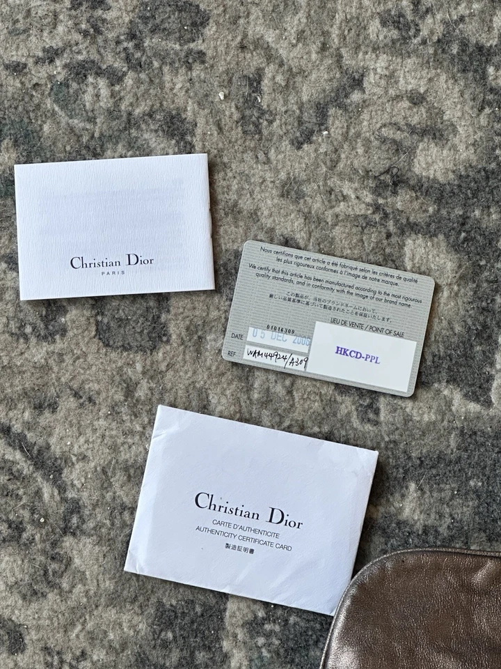 Bolso de Hombro Christian Dior Gaucho Vintage Cuero Sillín NEGRO Auténtico con Tarjeta Foto 2 de 4