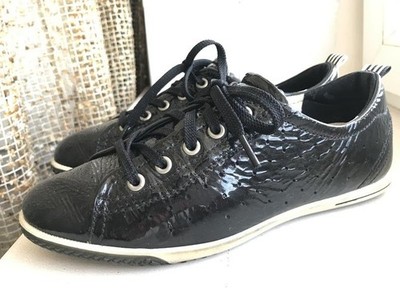 Women Ecco Heels Black Leather 38 #3RU4
