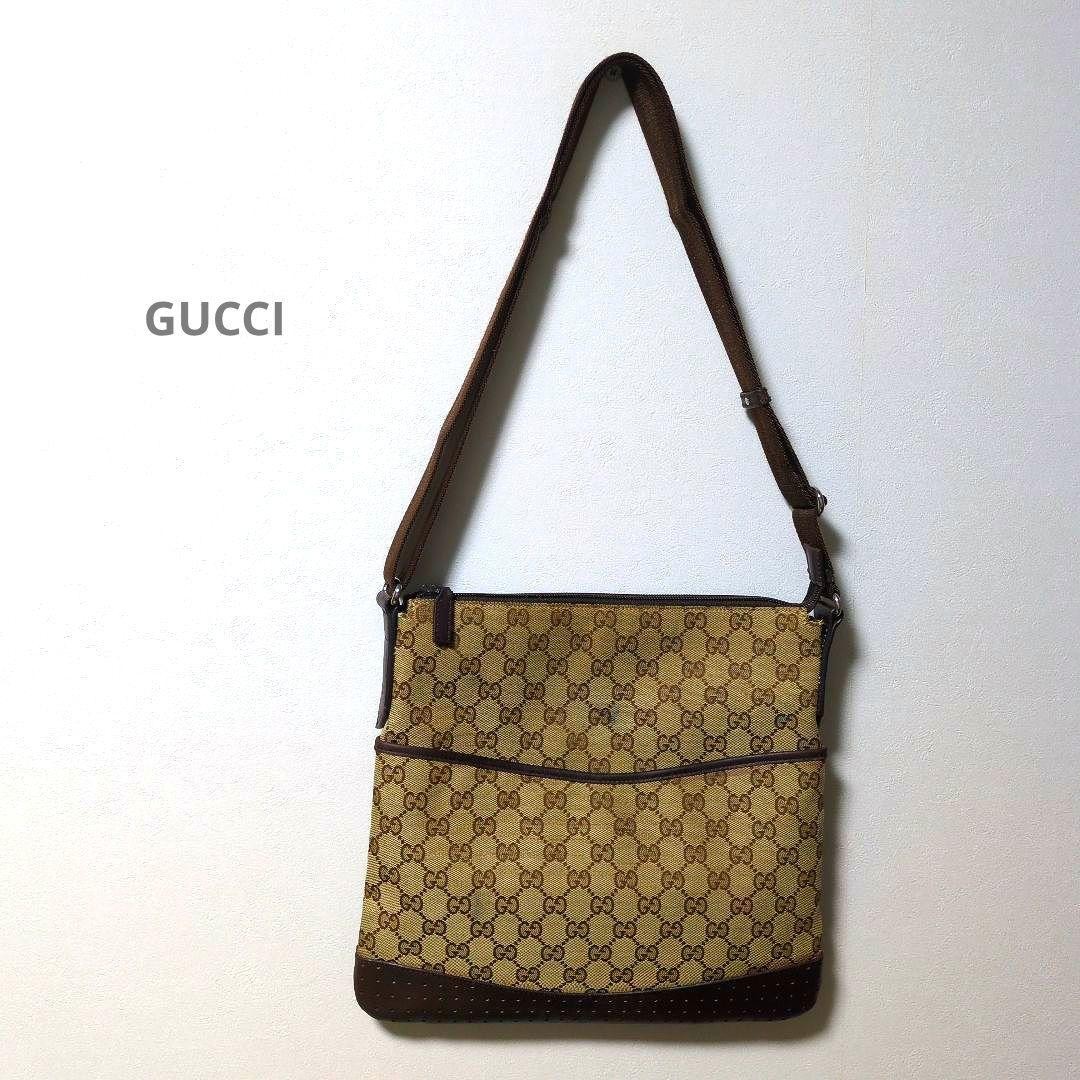 GUCCI Shoulder Bag Sacoche gg pattern 145857