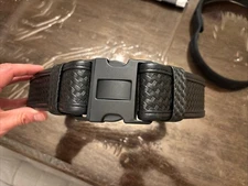 Bianchi Model Duty Belt 2.25" 58 mm 28”-34 Black Basket Weave With Inner Belt