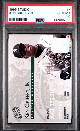 1995 Studio Credit Card #5 Ken Griffey Jr PSA 10