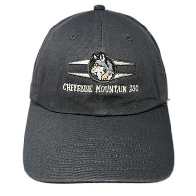 Royal Baseball Cap Gray One Size Cheyenne Mountain Zoo Wolf Logo Wildlife Hat