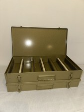 Vintage Atco Metal 150 Slide Storage Box Case  For Slides or Coins. Lot of 2.