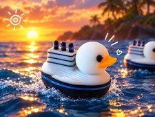 10 Pcs Mini Resin Sailor Cruise Ship Ducks Tiny Royal Caribbean Carnival Hiding!