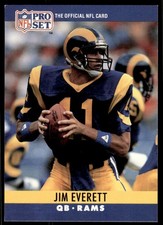 1990 Pro Set Jim Everett Los Angeles Rams #165