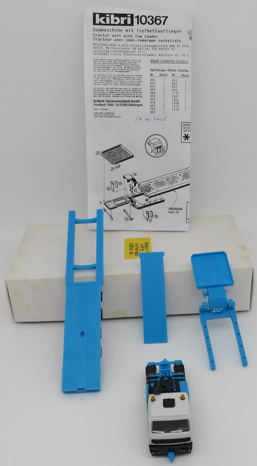 KIBRI 10367 1/87 CAMION MB SK 3550 4 ASSI CON SEMI-RIMORCHIO BASSO + Istruzioni - Immagine 4 di 4