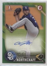 2016 Bowman Retail Prospect Green 55/99 Aaron Northcraft #PA-AN Auto 3j7