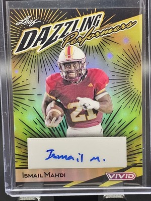 2024 Leaf Vivid Dazzling Performers Red Prismatic /5 Ismail Mahdi #DP-IM1 Auto