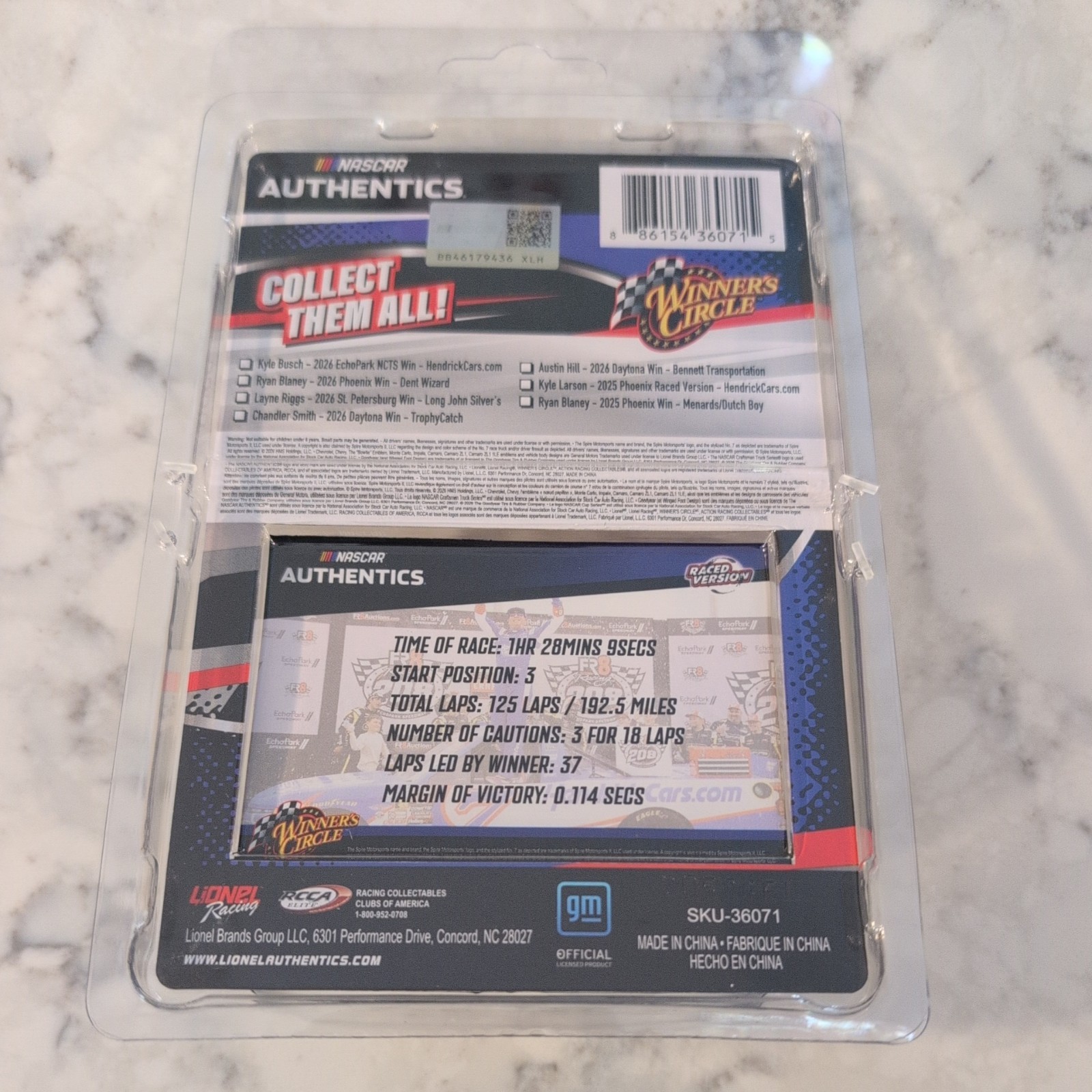 2026 NASCAR AUTHENTICS WINNERS CIRCLE 1/64 #7 KYLE BUSCH ATLANTA TRUCK ...