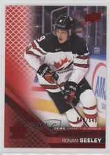 2022 Team Canada Juniors Prospectus Momentous Electric Red /549 Ronan Seeley 0l3