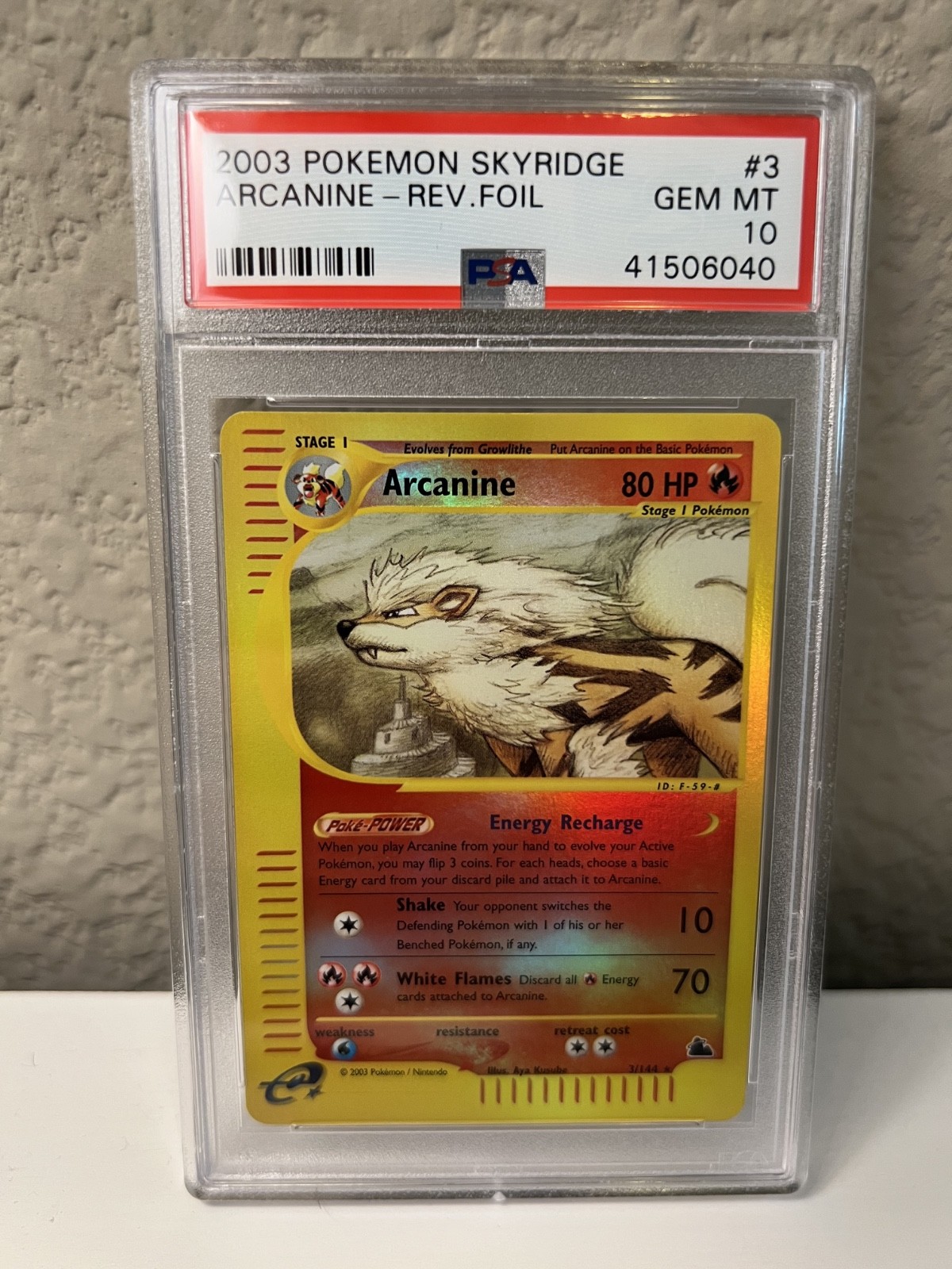 PSA 10 GEM MINT - 2003 Pokemon Skyridge - Arcanine Reverse Foil #3