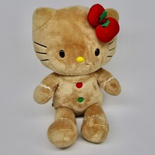 Hello Kitty Build a Bear gingerbread man + red bow Christmas plush 18