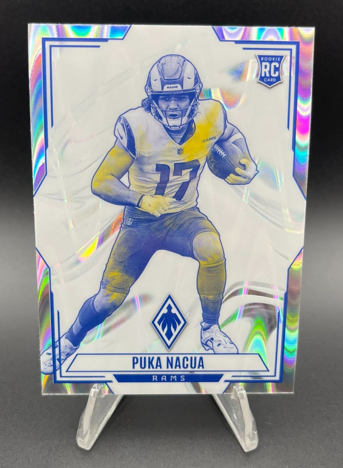 Puka Nacua Silver Seismic Contours #CON-13 2023 Panini Phoenix
