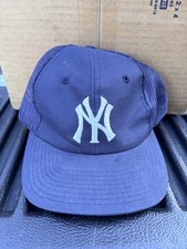 Vintage New York Yankees Snapback Hat Plain Logo MLB Cap Drew Pearson Mesh