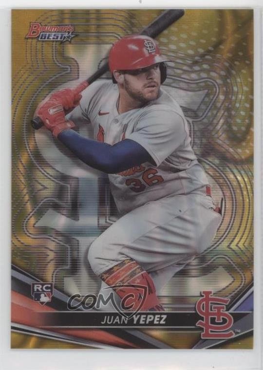 2022 Bowman's Best Gold Lava Refractor 51/75 Juan Yepez #15 7o4