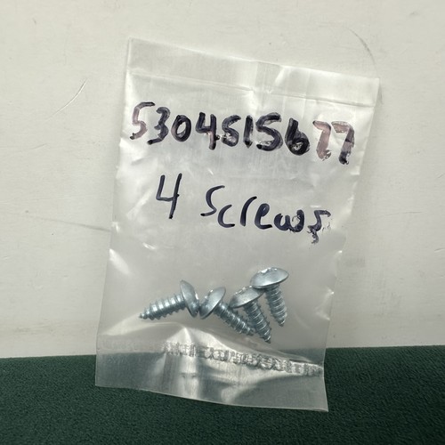 5304515677 Appliance Screws (4-Pack) Silver Washer Head Fasteners