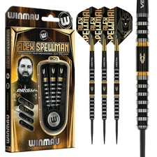 WINMAU 90% TUNGSTEN ALEX SPELLMAN SIGNATURE STEEL TIP DARTS 24 GR SHIPS FREE