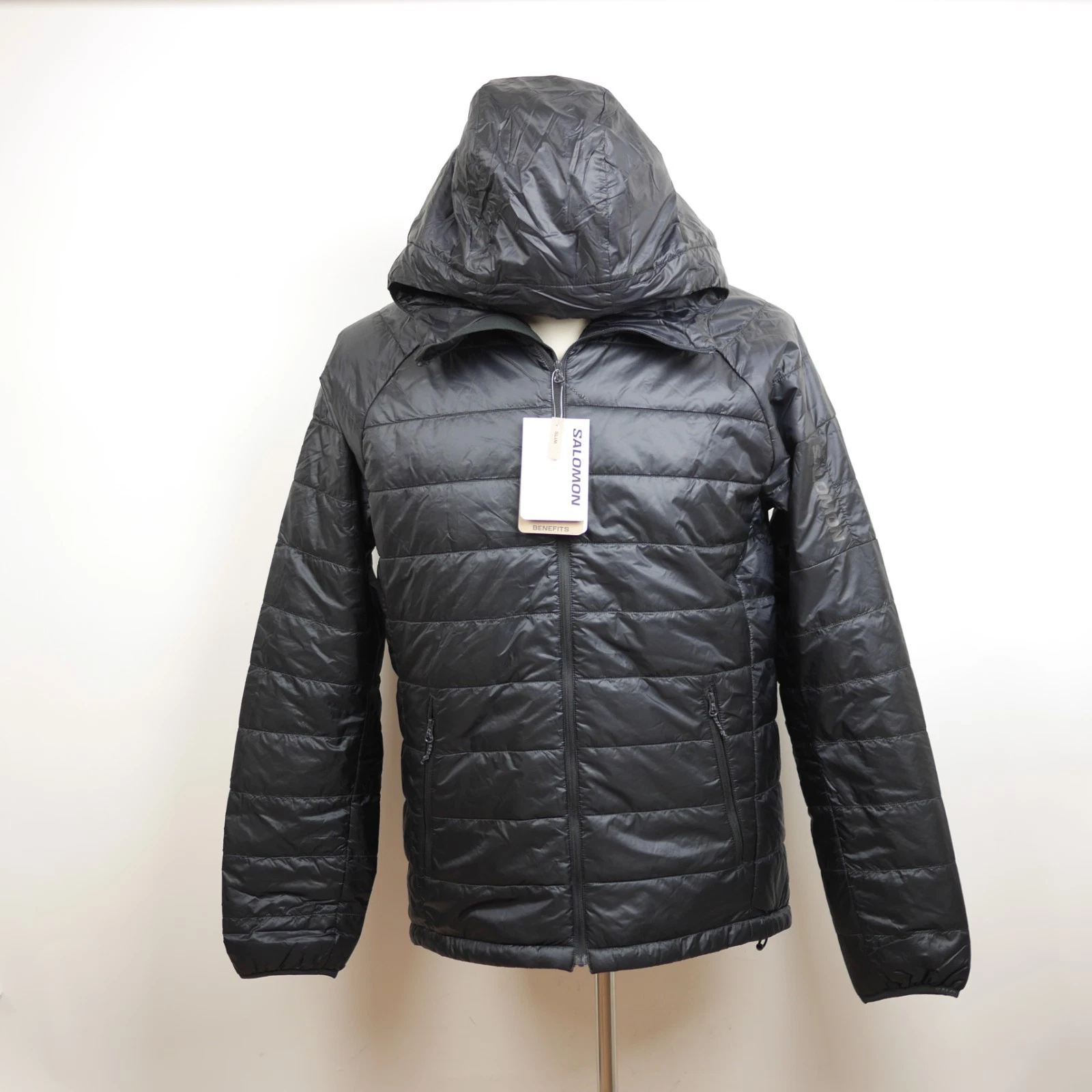 SALOMON Outline HD Jacket Men's M Black slim puffer coat insulated hooded
Opens in a new window or t