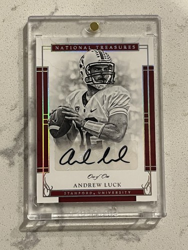 2017 National Treasures Collegiate Andrew Luck Auto 1/1 One Of One #54 Stanford