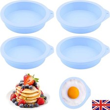 Air Fryer Egg Mould 4'' Round Silicone Ramekins for Fried Muffin Sandwiches 1/4X