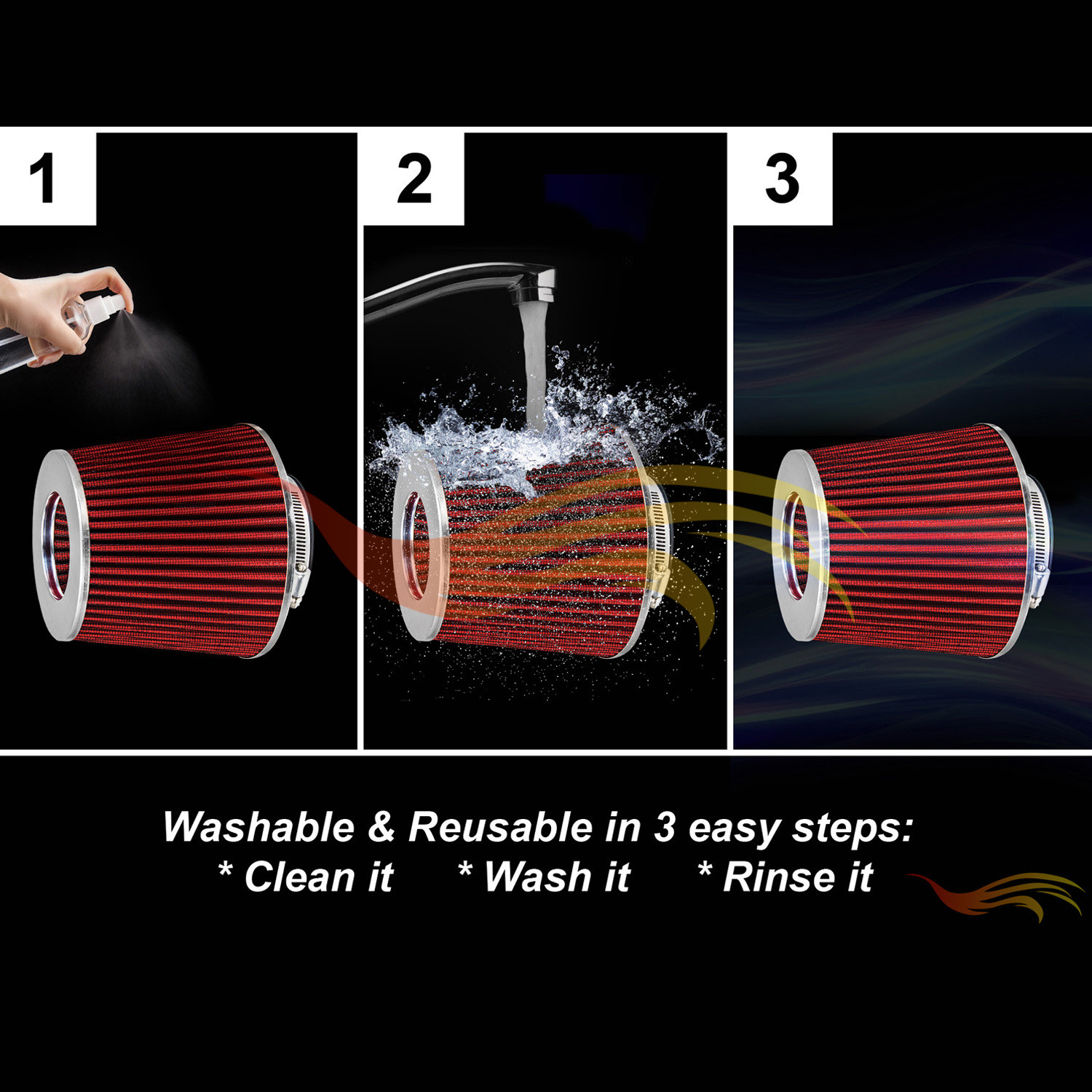 BCP RED 2006-2013 Lexus IS 250 2.5L V6 Ram Air Intake Induction Kit +Filter