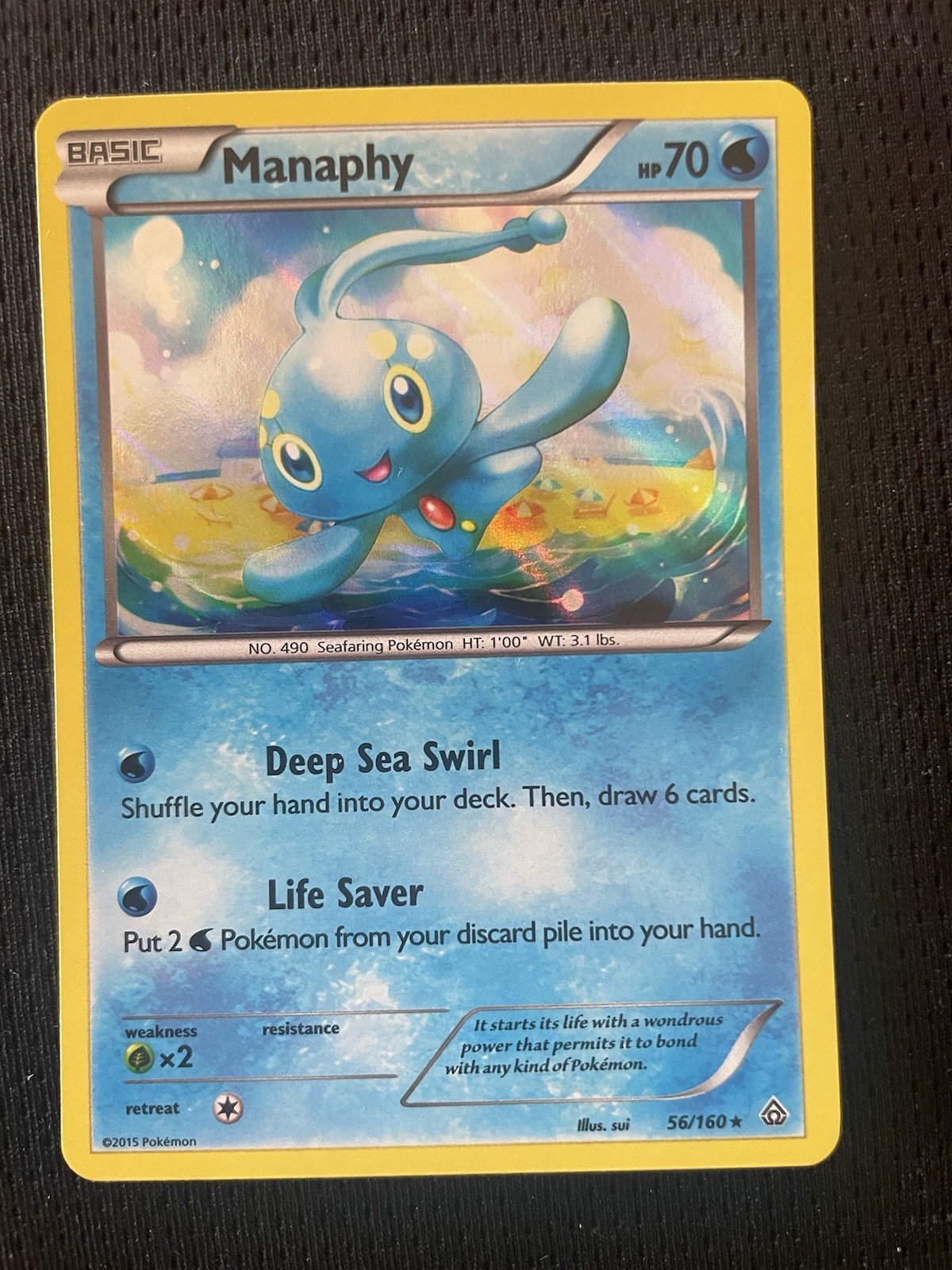 Manaphy 56/160 XY-Primal Clash Holo LP Condition