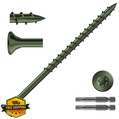 SG TZH #10 x 3-1/2'' Green Deck Screws 2lb