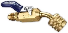 Yellow Jacket 93867 Ball Valve A2L Refrigerant Tank Adapter 1/4" Left Hand FFL
