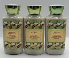 Bath and Body Works Waikiki Beach Coconut Body Lotion 24 Hour Moisture Set of 3