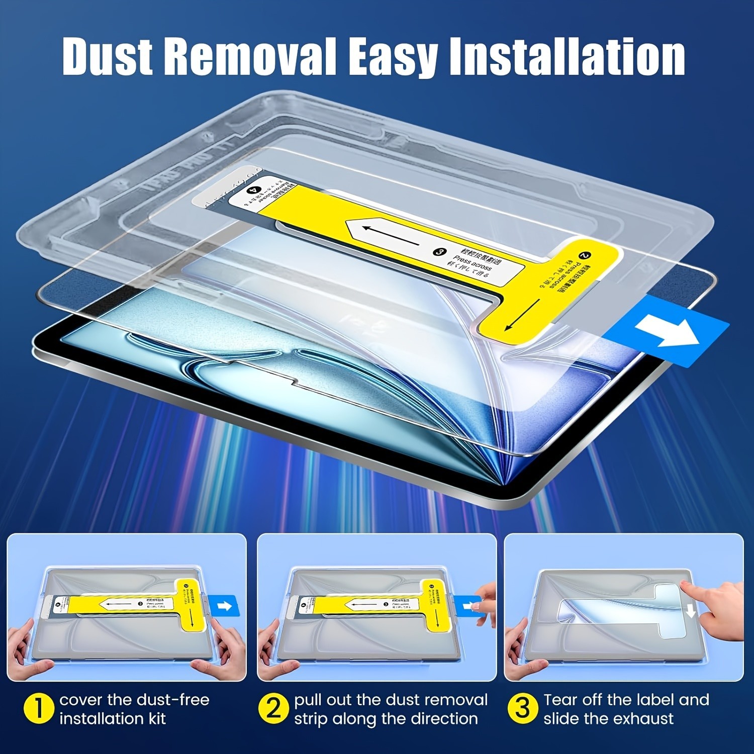 2x For iPad 11th A16 10th 9th iPad Pro 11 M5 Air Tempered Glass Screen Protector — image 2