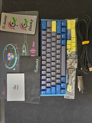Ducky One3 Mini JP Silver Switch Gaming Keyboard Black Used Tested