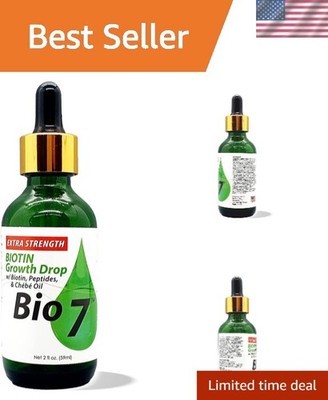 Transform Your Hair: Extra Strength Biotin Drops with Peptides - 2 Fl Oz