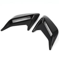 2x Universal Car Hood Air Intake Vent Scoops Black Abs Adhesive 2x Universal Car Hood Air Intake Vent Scoops Black Abs Adhesive