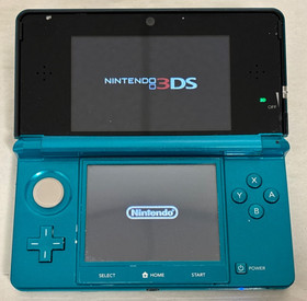 Nintendo 3DS Aqua Blue - In Original Box W/ Stylus, Charger, Accessories
