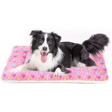 Dog Crate Pad - Ultra Soft Bed With Cute Star Print Washable Mat for Large Me...