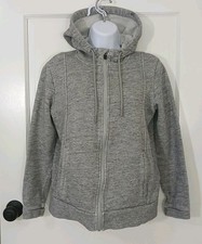 FIGS Livingston Heather Gray Fleece Zip Up S Hoodie Women FLAWS READ DESCRIPTION