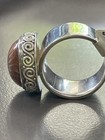 NEW! VINTAGE SAJEN Handmade Fossilized Star Coral 925 Silver Sz 6.5 adjustable — photo 5