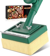 Grill Brush Bristle Free with Scraper,22" Extra Long Steam Green