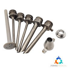 Laparoscopic Trocar Set 5mm/10mm/12mm Cannulas Obturator & Adapter Smooth Shaft