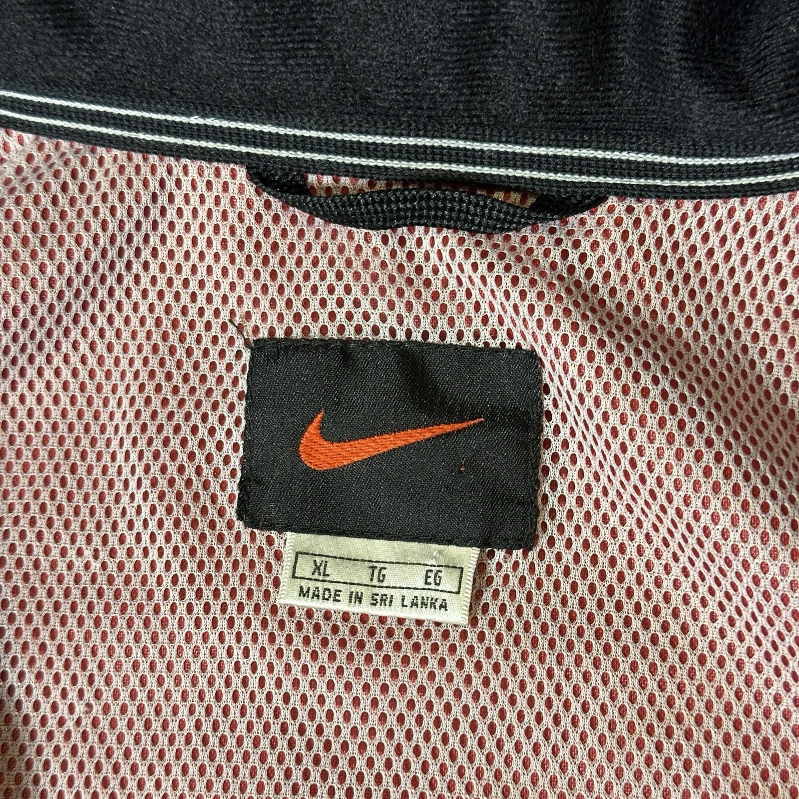 SACAI X NIKE Giacca Nike vintage uomo XL rossa giacca a vento anorak foderata in rete pullover Y2K