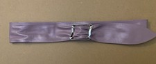 Vintage 1980  s Purple Leather Belt with Silver Tone Buckle
